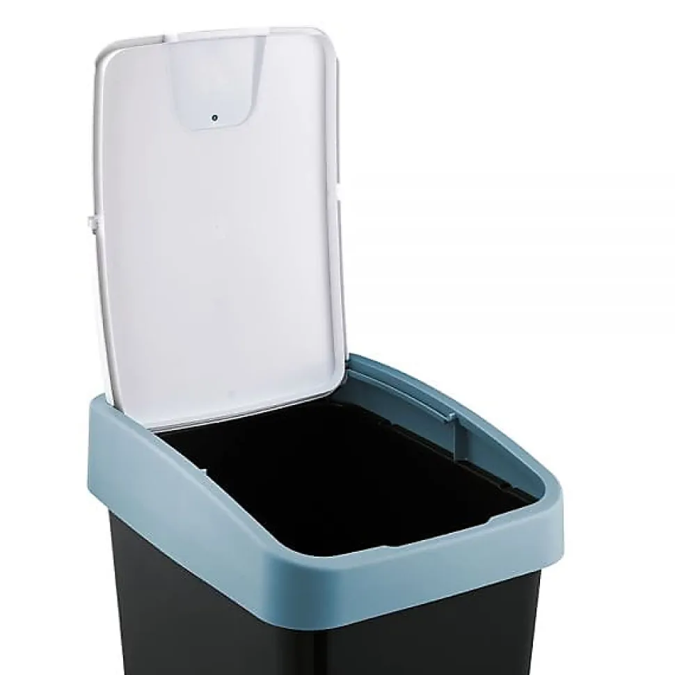 Poubelle Rectangulaire à couvercle basculant 45 litres - Bleu