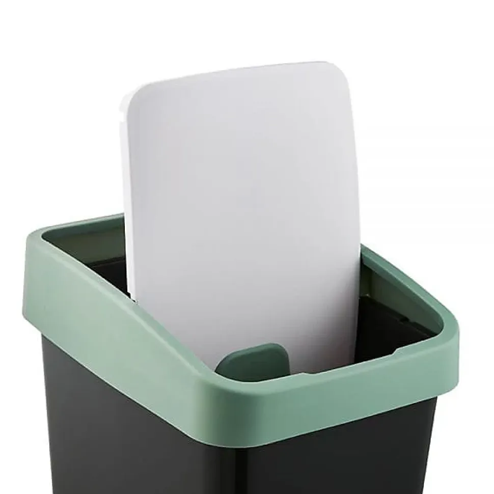 Poubelle Rectangulaire à couvercle basculant 45 litres - Vert