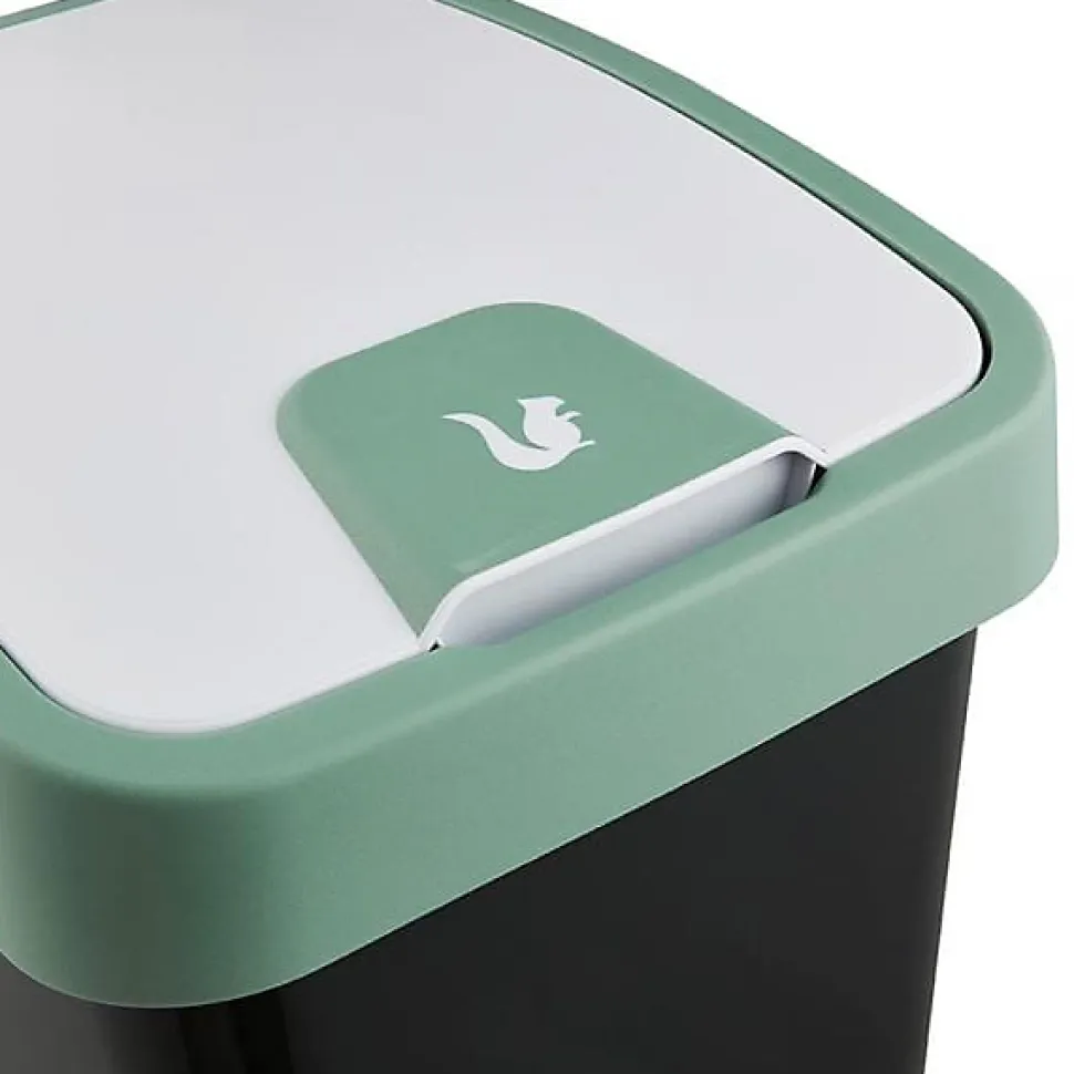 Poubelle Rectangulaire à couvercle basculant 45 litres - Vert