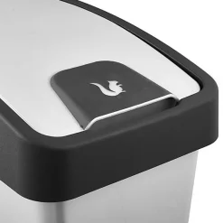 Poubelle Rectangulaire à couvercle basculant 25 litres - Argent