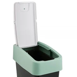 Poubelle Rectangulaire à couvercle basculant 10 litres - Vert