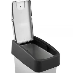 Poubelle Rectangulaire à couvercle basculant 10 litres - Argent