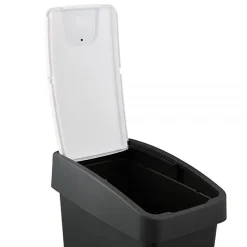 Poubelle Rectangulaire à couvercle basculant 25 litres - Blanc