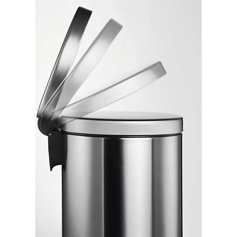 Poubelle ronde à pédale en acier inoxydable 30 litres