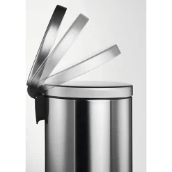 Poubelle ronde à pédale en acier inoxydable 12 litres