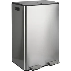 Poubelle tri Sélectif ALIYA 60L (2x30L) Acier Brossé Spirella