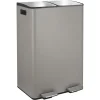 Poubelle tri Sélectif ALIYA 60L (2x30L) Acier Taupe mat Spirella