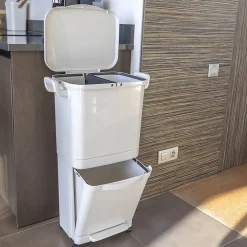 Poubelle tri sélectif avec roulettes VALORIS 45L