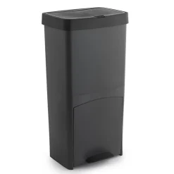 Poubelle verticale WellHome 70 L, 2 compartiments, corbeille à papier, 76 cm