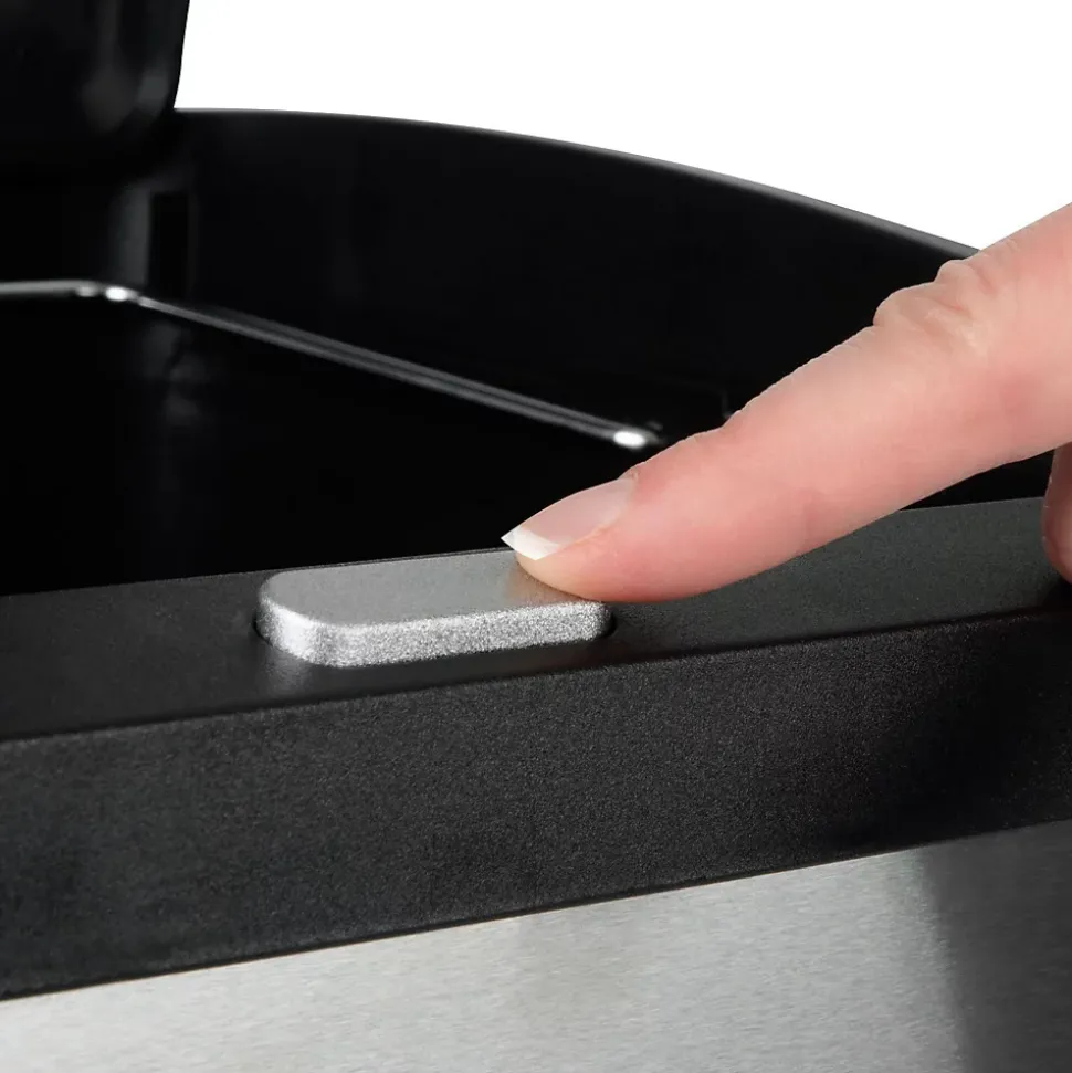 Poubelle 1x18 Litres et 1x16 Litres, Capacite totale 34 Litres, Ouverture avec pedale ou bouton