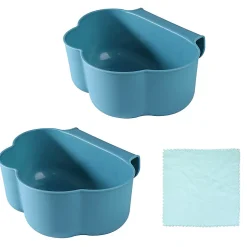 Poubelles à suspendre pour porte d'armoire de cuisine bleu