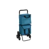 Poussette de marché 6 roues 2x20l bleu Sidebag 8220-464