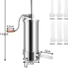 Poussoir a Saucisse Machine a Saucisse Manuelle en Acier Inoxydable et Aluminium avec Tubes de Renplissage Differents Diametres