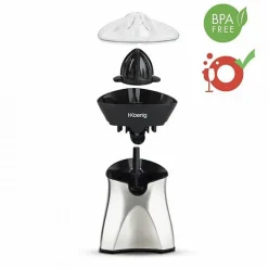 Presse Agrume Electrique - H.KoeNIG AGR60 - 2 cônes interchangeables - Bec verseur anti-goutte - Inox