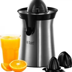 Presse Agrume Electrique RUSSELL HOBBS 22760-56 - 2 cônes interchangeables - Jus de fruit frais rapide