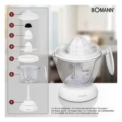 Presse agrume électrique Bomann ZP 1092 CB Blanc