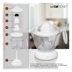 Presse agrume électrique Clatronic ZP 3066 Blanc