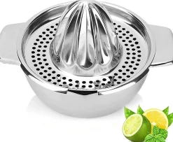 Presse Agrume Manuel inox gris