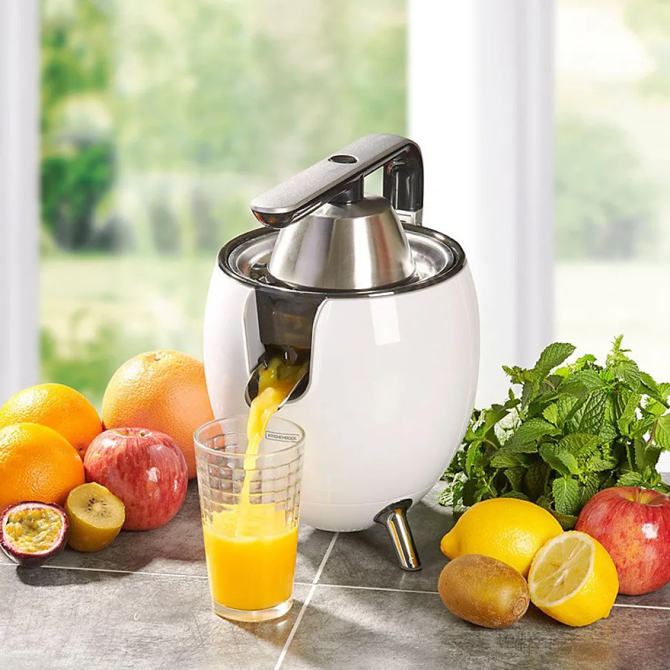 Presse Agrumes Double Cônes Avec Filtre En Acier Presspod Blanc Kitchencook