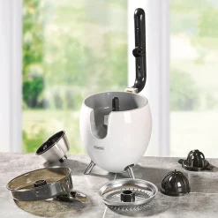 Presse Agrumes Double Cônes Avec Filtre En Acier Presspod Blanc Kitchencook