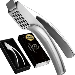 Presse Ail Inox,Écrase l'ail sans épluchage,Garantie 5 ans,Nettoyage facile,Presse ail professionnel