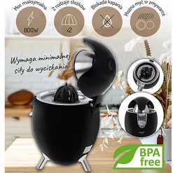 Presse-agrumes Adler AD 4013R, Puissance 800W, Système anti-goutte