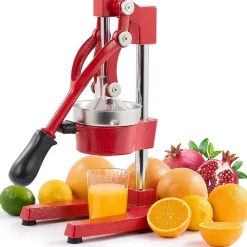 Presse-agrumes manuel robuste Rouge