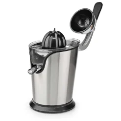Presse-agrumes 100W Inox Silencieux Levier Bec Anti goutte 2 cones Haute Qualité NEDIS