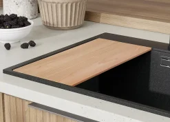 PRIMAGRAN Evier Cuisine en Granit Graphite 78x50cm, Lavabo 2 bacs + Kit de Vidage + Accessoires, Évier à Encastrer au meuble 80cm