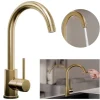 PRIMAGRAN Robinet de cuisine 5010, Robinet d'évier rotation 360 degrés, Robinet haute pression, Doré