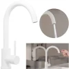 PRIMAGRAN Robinet de cuisine 5010, Robinet d'évier rotation 360 degrés, Robinet haute pression, Blanc