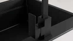 PRIMAGRAN Robinet de cuisine 8010, Robinet d'évier rotation 360 degrés, Robinet haute pression, avec deux types de jet, Noir