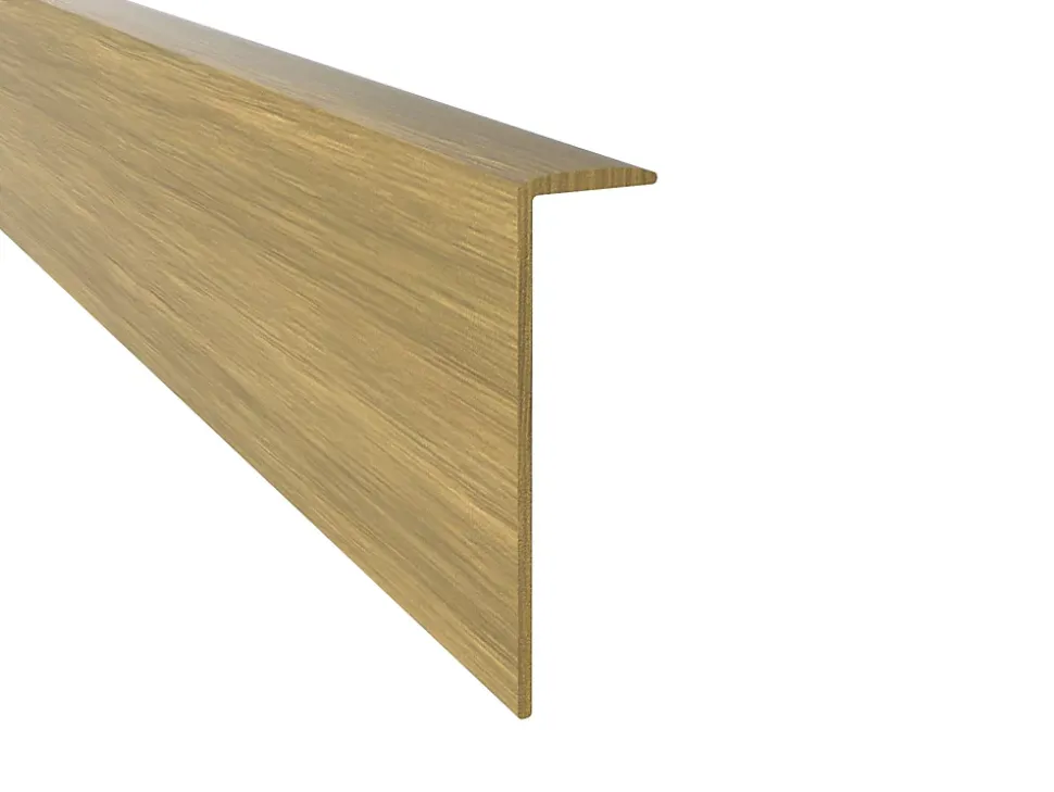 Profil de finition pour plan de travail bois foncé L. 300 x l. 3,8 x H. 1,1 cm