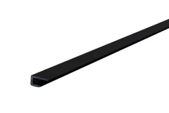 Profil de finition pour plaque composite noir ép. 3 mm L. 122 cm