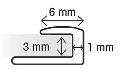Profil de finition pour plaque composite noir ép. 3 mm L. 122 cm