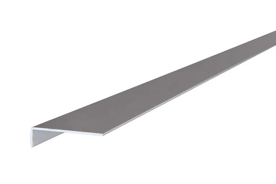 Profil de finition pour plan de travail gris L. 300 x l. 3,8 x H. 1,1 cm