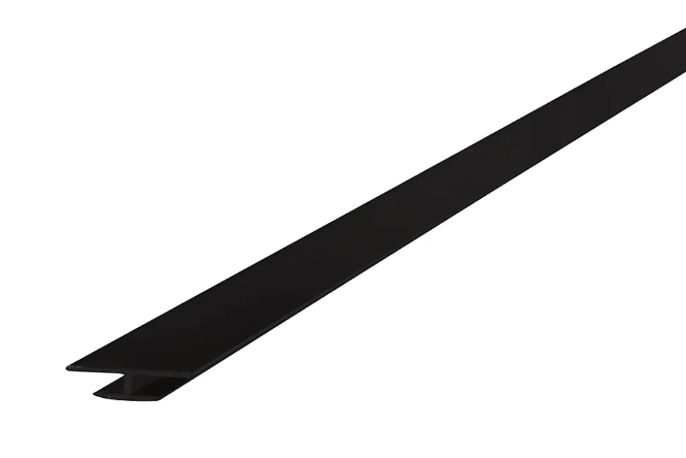 Profil de jonction pour plaque composite noir ép. 3 mm L. 122 cm
