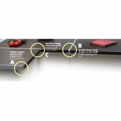 Profil plan de travail finition bordure gris alu Aluminium 0/2 angle droit 28mm