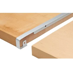 Profil plan de travail jonction bord à bord gris alu 28 mm