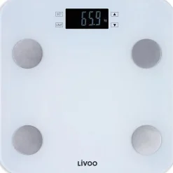 Pèse-personne impédancemètre LIVOO DOM427W Blanc 180 kg LCD 13 profils