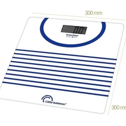 Pèse-personne électronique LITTLE BALANCE 8655 Marinière 30x30 cm rechargeable USB 180 kg 100 g