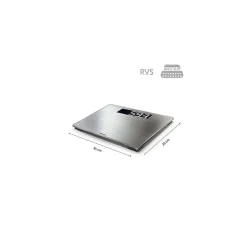 Pèse-personne numérique Soehnle Style Sense Safe 300 en acier inoxydable brossé - Capacité de 180 kg