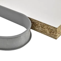 QUEST Profilé de finition pour meubles en PVC 18 mm - baguette de finition autocollante - gris, 5 m