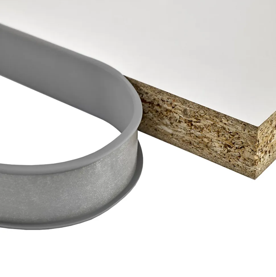 QUEST Profilé de finition pour meubles en PVC 18 mm - baguette de finition autocollante - gris, 5 m