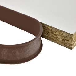 QUEST Profilé de finition pour meubles en PVC 18 mm - baguette de finition autocollante - marron, 5 m
