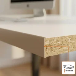 QUEST Profilé de finition pour meubles en PVC 18 mm - baguette de finition autocollante - blanc, 5 m