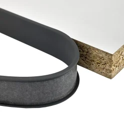 QUEST Profilé de finition pour meubles en PVC 18 mm - baguette de finition autocollante - gris foncé, 5 m