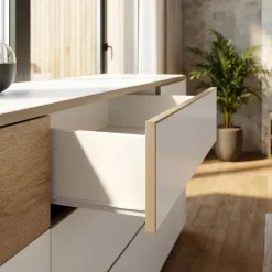 QUEST Profilé de finition pour meubles en PVC 18 mm - baguette de finition autocollante - noir, 5 m