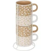 Rack 4 mugs Leopardi L12,7xp12,7xH25,3cm - Atmosphera