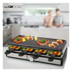 Raclette gril 8 personnes Clatronic RG 3757 Noir